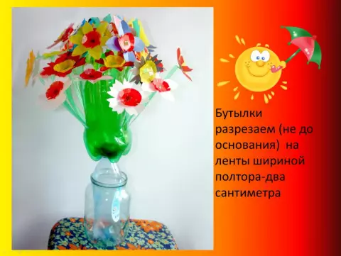 Bouquet dathanna ó bhuidéil phlaisteacha