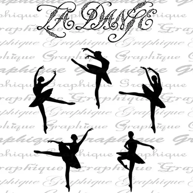 Vintage foto's vir decoupage. Ballerins (26) (570x570, 158kb)