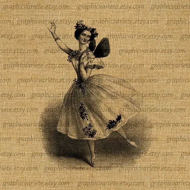 Vintage képek a decoupage-hoz. Ballerins (34) (570x570, 368kb)