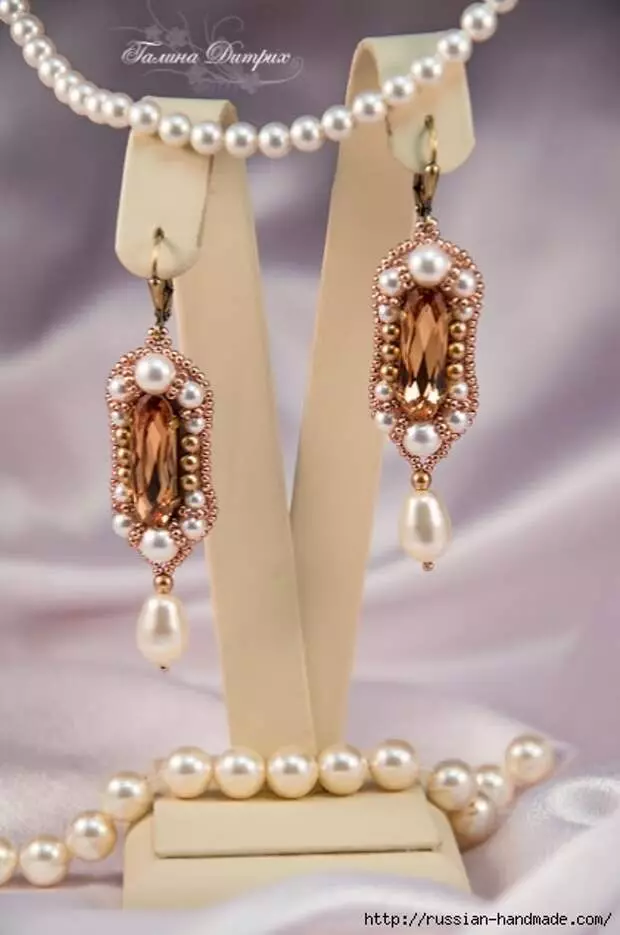 Earrings erarrings Versailes एक कपाट मोती आणि meads सह