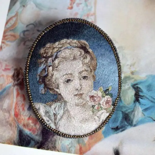 ຖັກແສ່ວ Stitching: miniature masterpiesces Mary vasilyeva