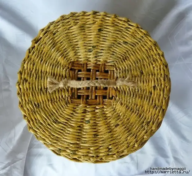 Weaving út kranten. Ideeën en Master Class Weved Round Bottom Baskets (38) (512x470, 205KB)