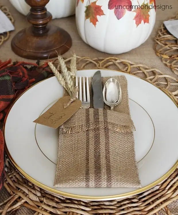 Burlap Cutlery جیب