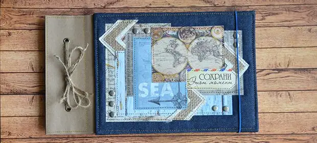 Texnika scrapbooking-də fotolar üçün bir jeans albomu necə etmək olar