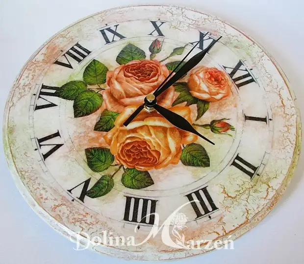 Do it yourself. Clock with decoupage. Master Class (21) (700x609, 349Kb)