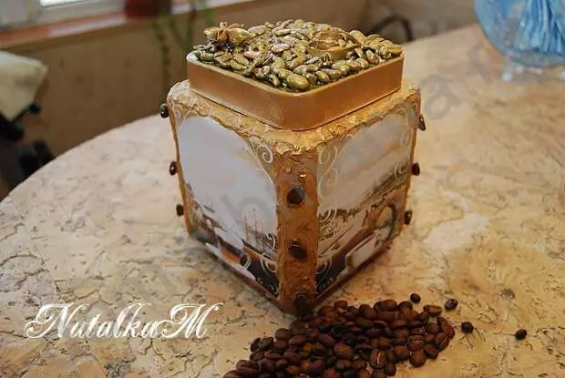 Decoupage koffie potten. Mk