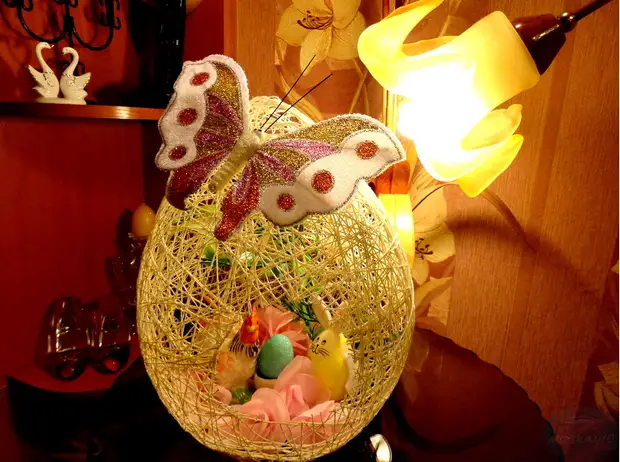 Openwork Egg at basket para sa holiday!