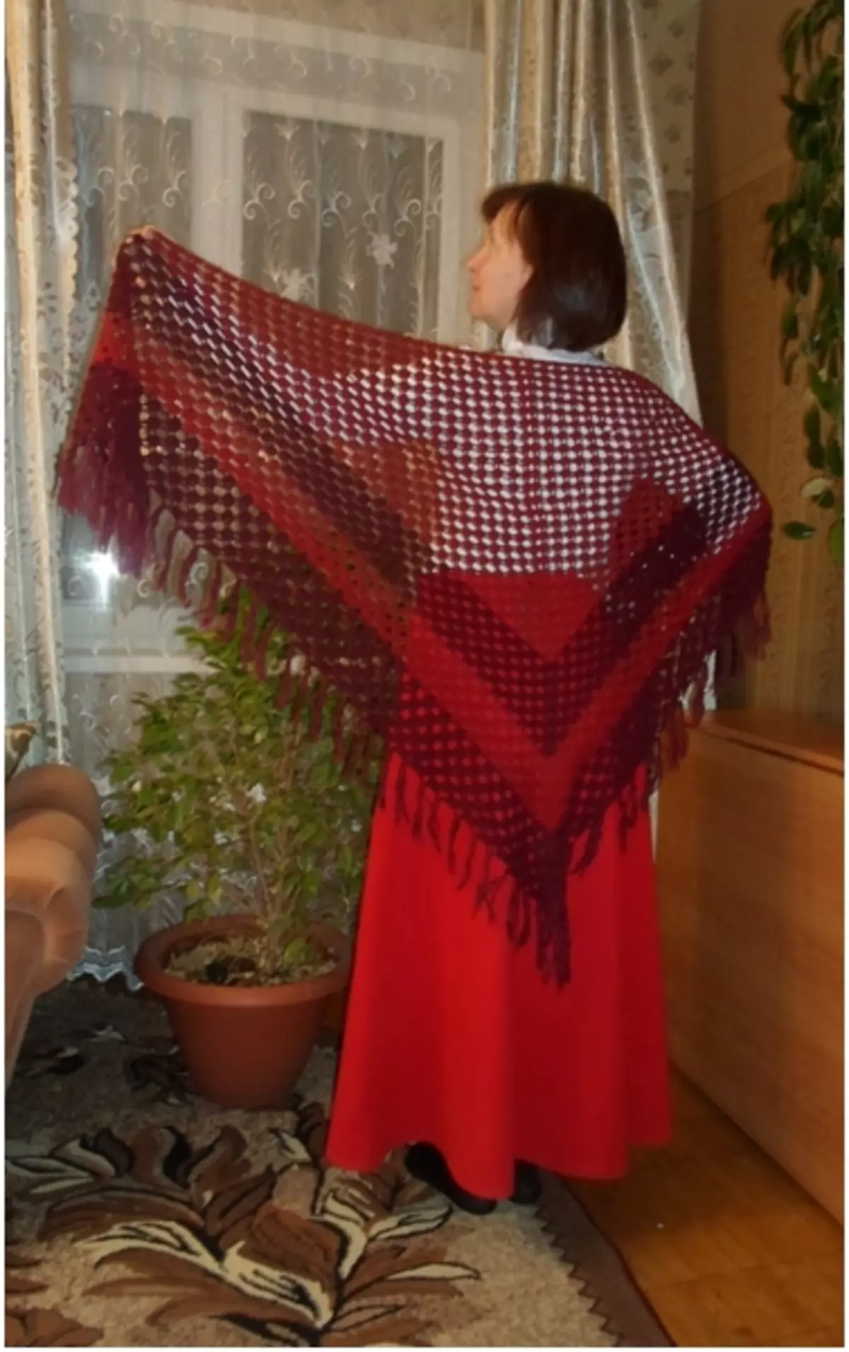 Blue Cherry Shawl