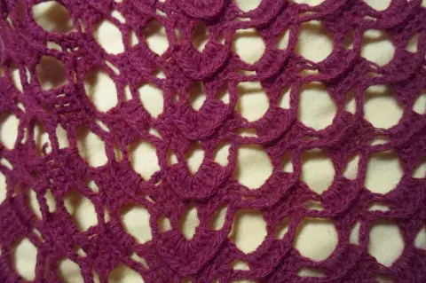 Dark Cherry Shawl.