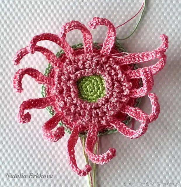 Knit Crochet Flower Gerbera