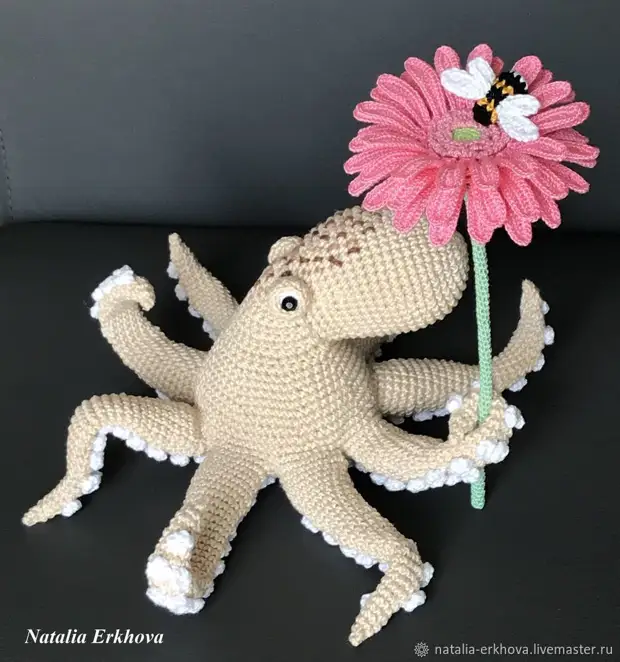 বুনা Crochet ফুল Gerbera
