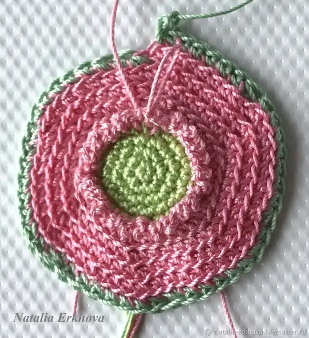 Knit Crochet Flower Gerbera