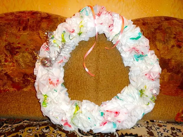 Krismas Wreath .... dari sampah! :))