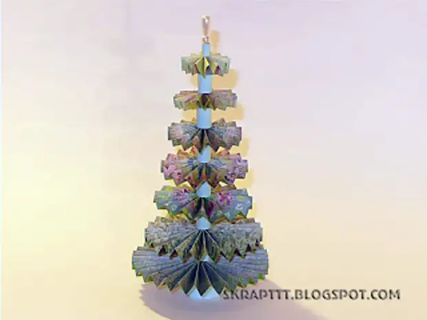 Christmas tree made of paper