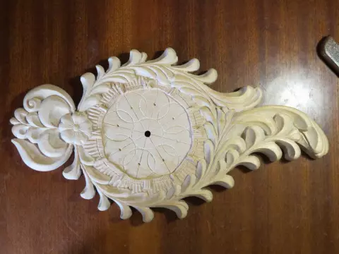 Carved clock.