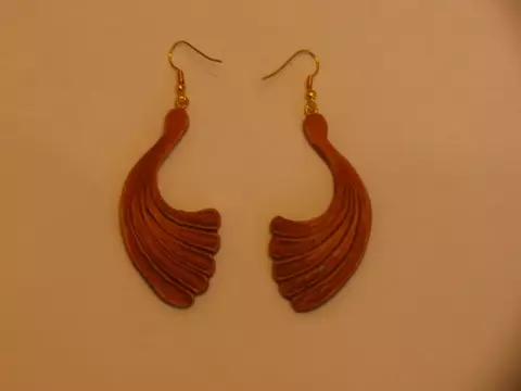 કોતરવામાં હેરપડી અને earrings.