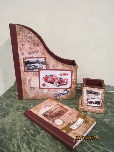 Conjunto de oficina (decoupage + scrapbooking)