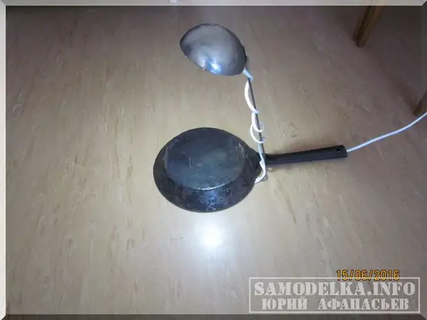 DIY: Night light from frying pan and drawak do it yourself