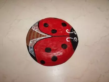 Garden decoration of ladybug