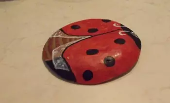 Garden decoration of ladybug