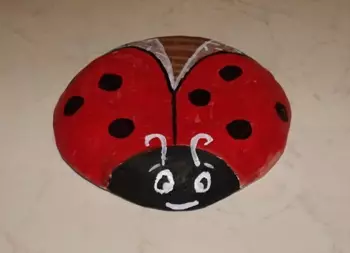 Garden decoration of ladybug