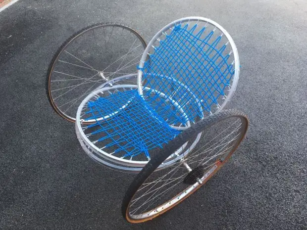Fotelja od kotača za bicikle to učiniti sami