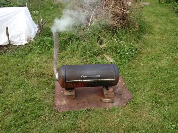 Barbacoa casera barbacoa desde el Gas Ballon hasta el país.