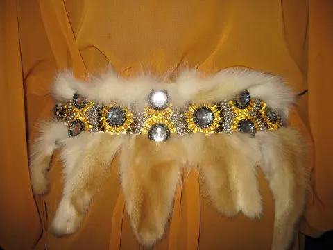 Fantasy leather and fur with embroidery