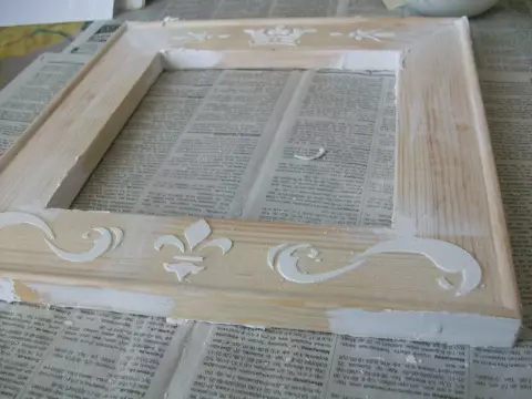 Сільський гламур (Нормандія) - дерев'яна рамка в техніці Шеббі шик (Shabby chic)