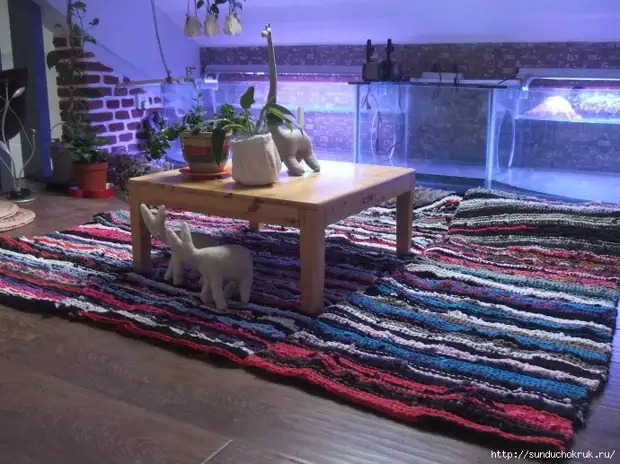 Gebreide tapijten breien