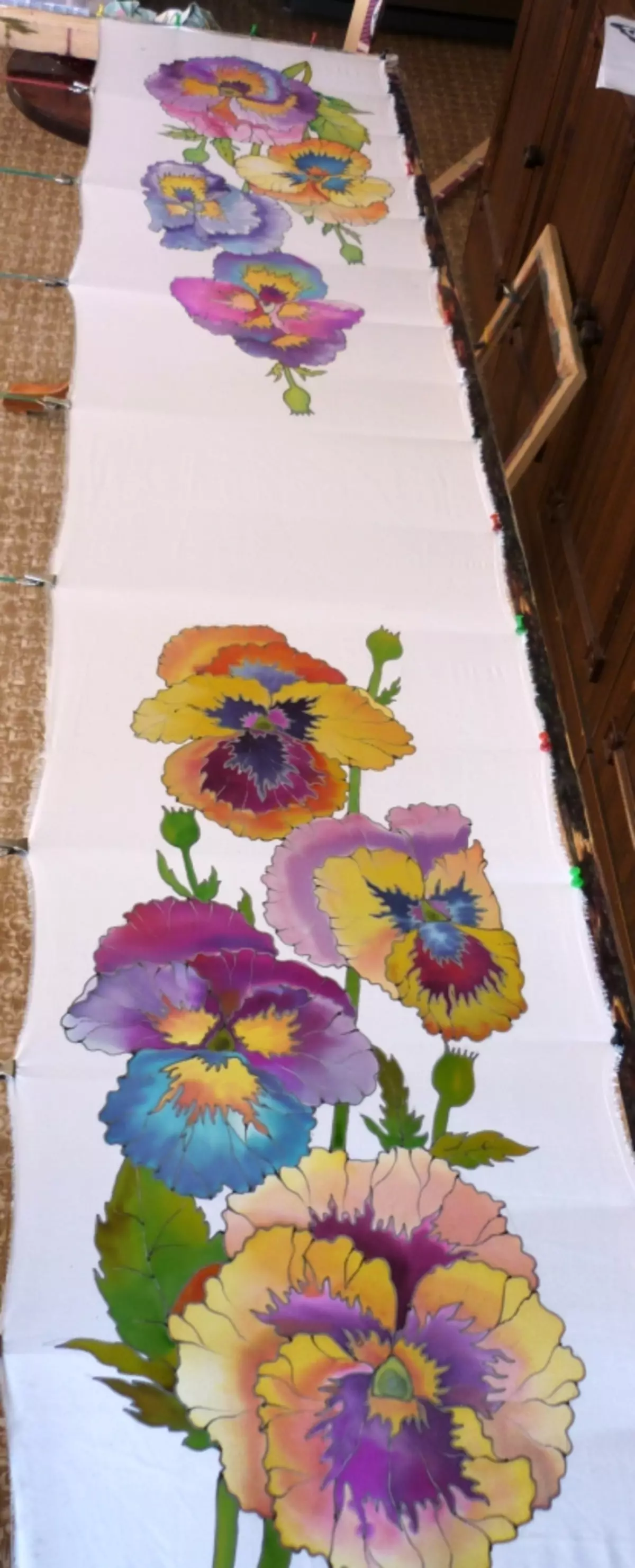 Pansy's pansies. Batik .m don Ignatova Victoria Victoria