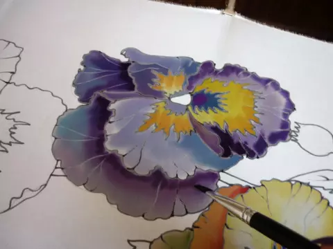 Pansy's pansies. Batik .m don Ignatova Victoria Victoria