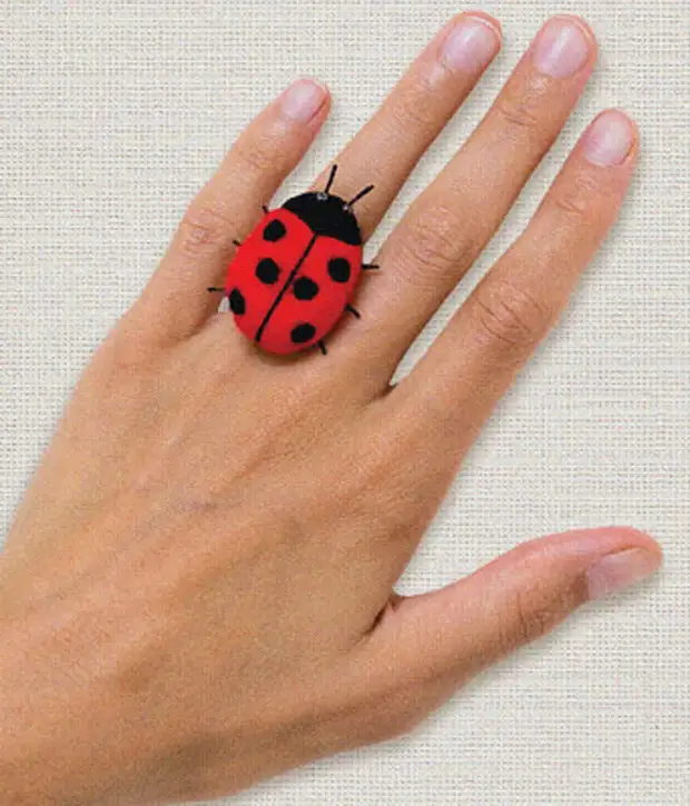 Ring "Ladybug" u tehnici suhe zasaz