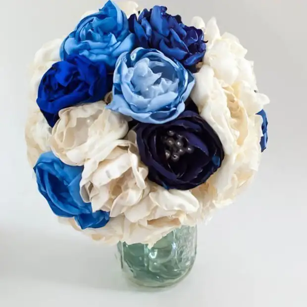 Bouquet of textile peonies