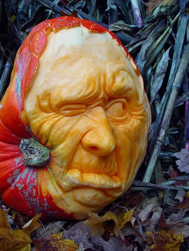 Talla de cabaza (escultura) ou obras mestras para Halloween