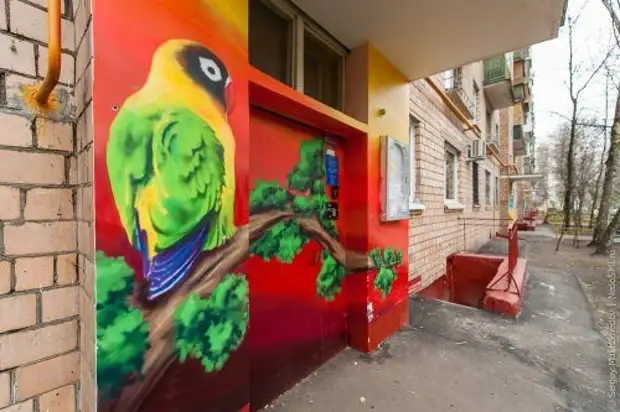 Residents of houses with the help of paints and fantasy decorate their entrances