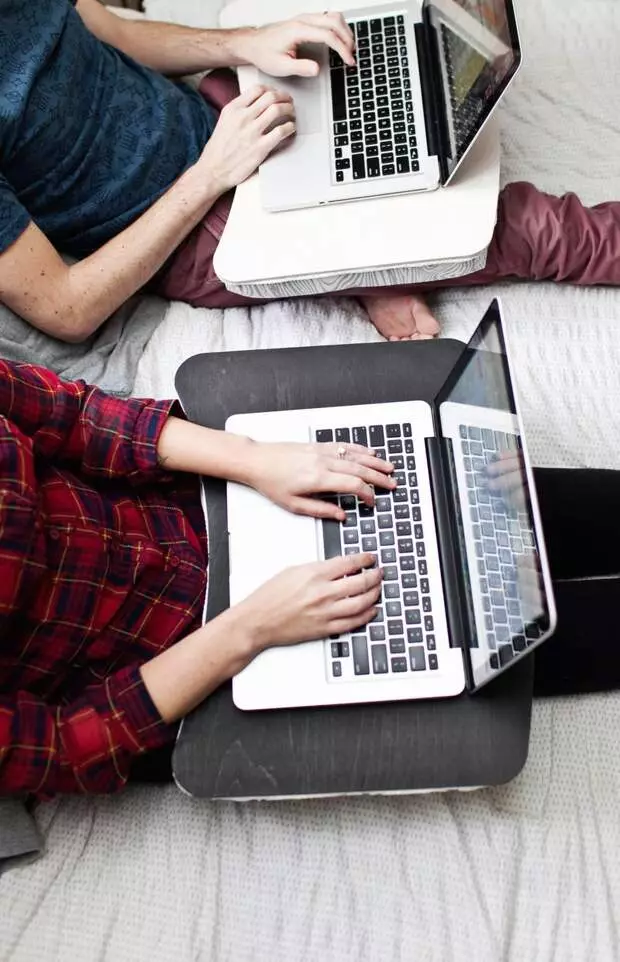 Table stand under a laptop with your own hands