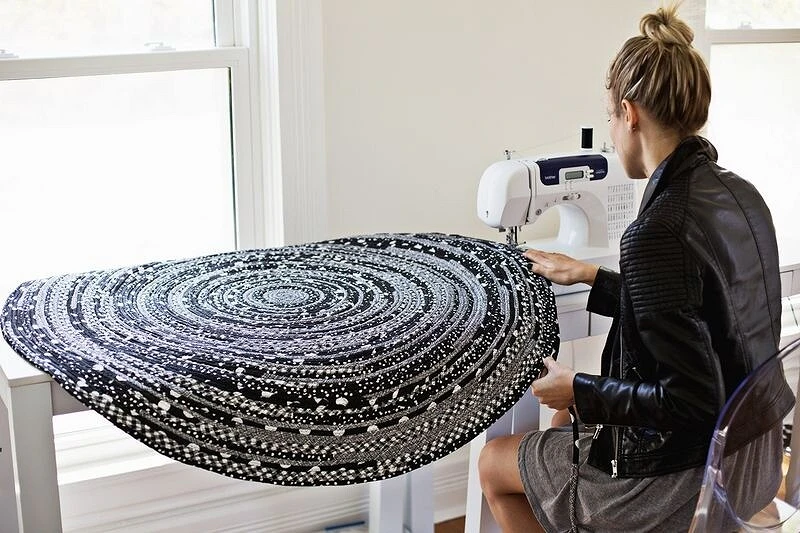 Round Felric ug Cord Rug