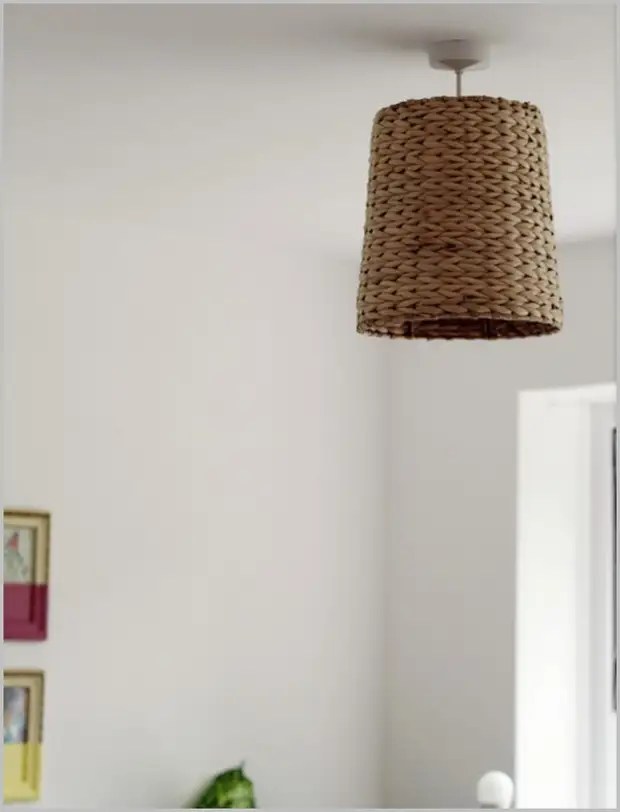 How to make lampshade yourself or the second life of a wicker basket