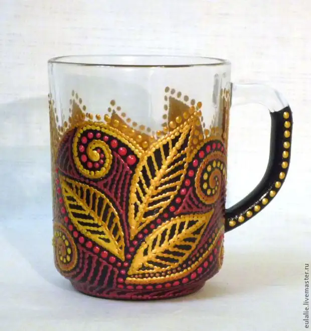 Mug "Leaf Falls" f'teknika ta 'pittura