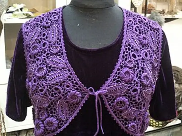 MK: Paghimo usa ka vest sa teknik sa Irish Lace gamit ang paggamit sa mga kuwintas. | Fair Masters - Handmade, Handmade