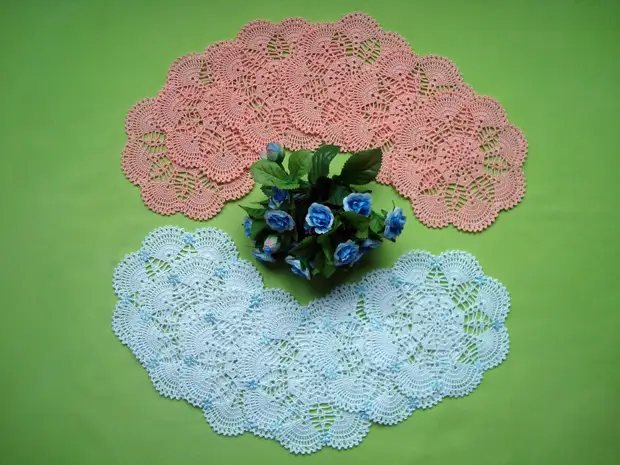 ლამაზი crochet ხელსახოცები პოლონეთის Needlewoman დონ