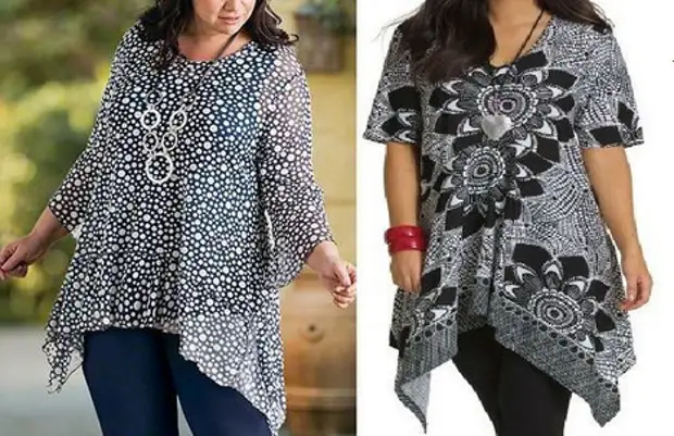 Patterns of a tunic of any size - sew fast and easy