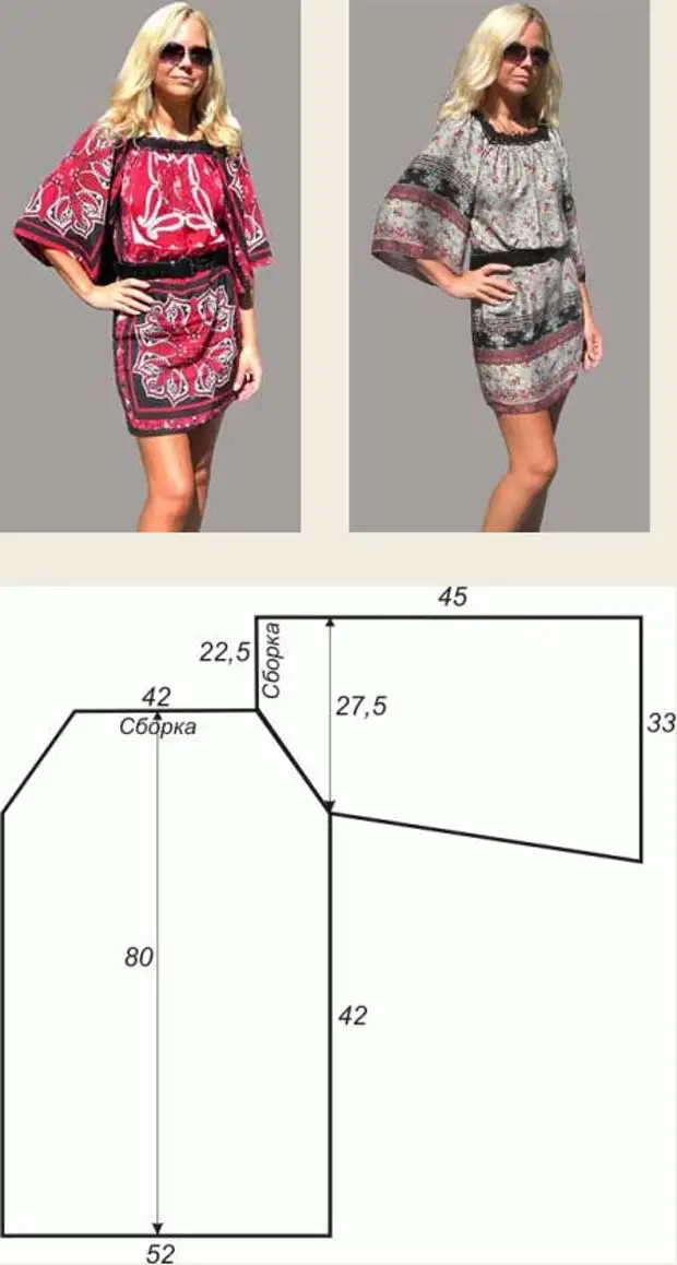 Mga pattern ng isang tunika ng anumang laki - tumahi mabilis at madali