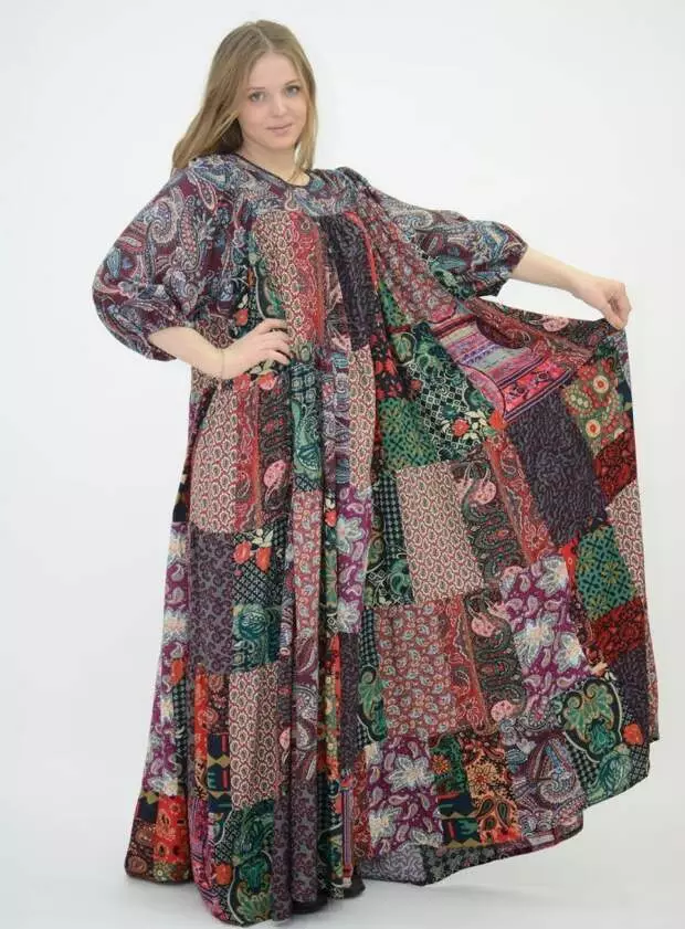 Bocho Style: patterns of dresses, skirts, sundresses, tunics, blouses, cardigan, trousers for full women