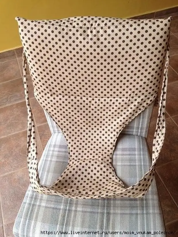 Kā šūt ērtu bērnu krēslu no auduma uz krēsla