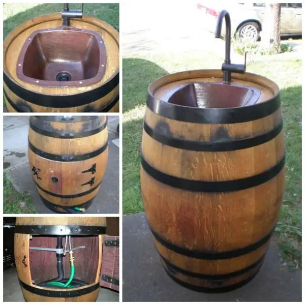 Barrel Washbasin Cabinet.