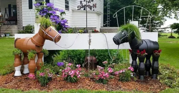 Maravillosos caballos de Jardín Caspo Dacha, Casa de verano, Ideas para dar, hazlo tú mismo, hazlo tú mismo