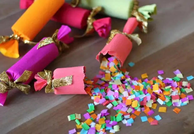 Iji mee ememme Afọ Ọhụrụ, ọ gaghị abụ ihe na-enweghị atụ iji Confetti. / Foto: I.Pinimg.com