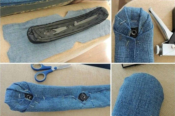 Comment faire glisser une chaise d'ordinateur à l'aide de vieux jeans: classe principale